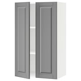 SEKTION Gabin pared 2 puertas c/ estantes, blanco/Bodbyn gris, 61x37x102 cm