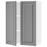 SEKTION Gabin pared 2 puertas c/ estantes, blanco/Bodbyn gris, 76x37x102 cm