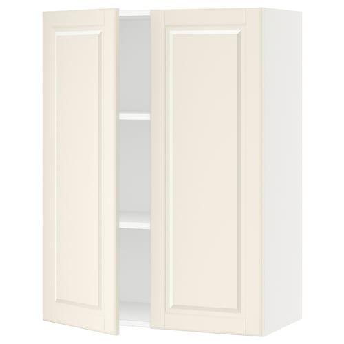 SEKTION Gabin pared 2 puertas c/ estantes, blanco/Bodbyn hueso, 76x37x102 cm