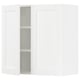 SEKTION Gabin pared 2 puertas c/ estantes, blanco Enköping/blanco efecto madera, 76x37x76 cm