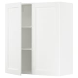 SEKTION Gabin pared 2 puertas c/ estantes, blanco Enköping/blanco efecto madera, 91x37x102 cm