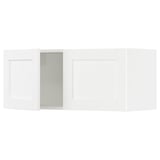 SEKTION Gabin pared 2 puertas c/ estantes, blanco Enköping/blanco efecto madera, 91x37x38 cm