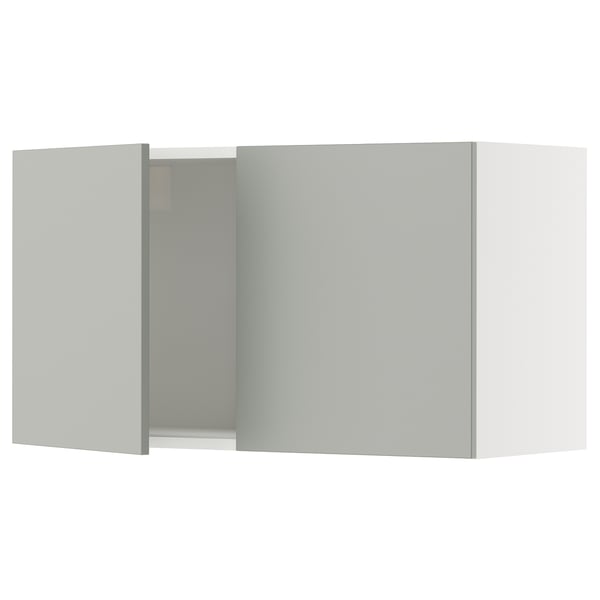 SEKTION Gabin pared 2 puertas c/ estantes, blanco/Havstorp gris claro, 91x37x51 cm