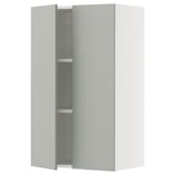 SEKTION Gabin pared 2 puertas c/ estantes, blanco/Havstorp gris claro, 61x37x102 cm