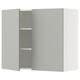 SEKTION Gabin pared 2 puertas c/ estantes, blanco/Havstorp gris claro, 91x37x76 cm