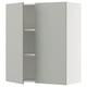 SEKTION Gabin pared 2 puertas c/ estantes, blanco/Havstorp gris claro, 91x37x102 cm