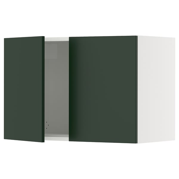 SEKTION Gabin pared 2 puertas c/ estantes, blanco/Havstorp Verde oscuro, 76x37x51 cm