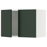 SEKTION Gabin pared 2 puertas c/ estantes, blanco/Havstorp Verde oscuro, 76x37x51 cm