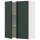 SEKTION Gabin pared 2 puertas c/ estantes, blanco/Havstorp Verde oscuro, 76x37x102 cm