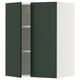 SEKTION Gabin pared 2 puertas c/ estantes, blanco/Havstorp Verde oscuro, 61x37x76 cm