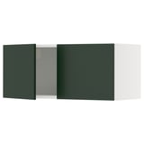 SEKTION Gabin pared 2 puertas c/ estantes, blanco/Havstorp Verde oscuro, 91x37x38 cm
