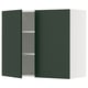 SEKTION Gabin pared 2 puertas c/ estantes, blanco/Havstorp Verde oscuro, 91x37x76 cm