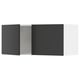 SEKTION Gabin pared 2 puertas c/ estantes, blanco/Nickebo Carbón mate, 91x37x38 cm