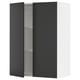 SEKTION Gabin pared 2 puertas c/ estantes, blanco/Nickebo Carbón mate, 76x37x102 cm