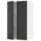 SEKTION Gabin pared 2 puertas c/ estantes, blanco/Nickebo Carbón mate, 61x37x102 cm