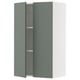 SEKTION Gabin pared 2 puertas c/ estantes, blanco/Nickebo Verde grisáceo mate, 61x37x102 cm