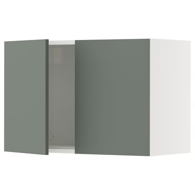 SEKTION Gabin pared 2 puertas c/ estantes, blanco/Nickebo Verde grisáceo mate, 76x37x51 cm