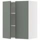 SEKTION Gabin pared 2 puertas c/ estantes, blanco/Nickebo Verde grisáceo mate, 61x37x76 cm