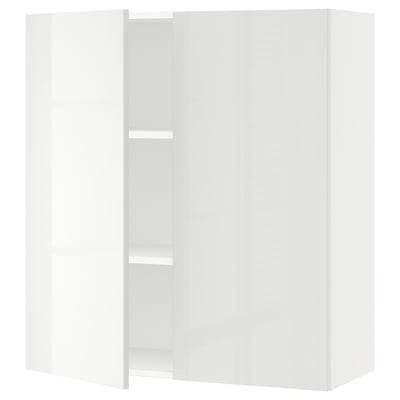 SEKTION Gabin pared 2 puertas c/ estantes, blanco/Ringhult blanco, 91x37x102 cm