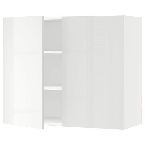 SEKTION Gabin pared 2 puertas c/ estantes, blanco/Ringhult blanco, 91x37x76 cm