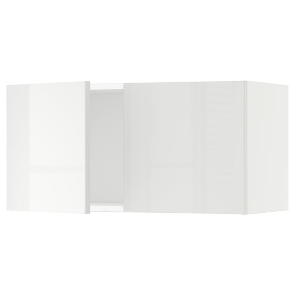 SEKTION Gabin pared 2 puertas c/ estantes, blanco/Ringhult blanco, 76x37x38 cm