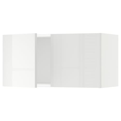 SEKTION Gabin pared 2 puertas c/ estantes, blanco/Ringhult blanco, 76x37x38 cm