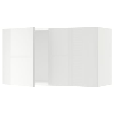 SEKTION Gabin pared 2 puertas c/ estantes, blanco/Ringhult blanco, 91x37x51 cm