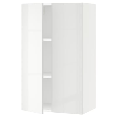 SEKTION Gabin pared 2 puertas c/ estantes, blanco/Ringhult blanco, 61x37x102 cm