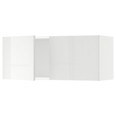 SEKTION Gabin pared 2 puertas c/ estantes, blanco/Ringhult blanco, 91x37x38 cm