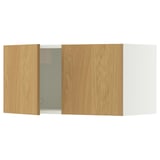 SEKTION Gabin pared 2 puertas c/ estantes, blanco/Sinarp chapa roble, 76x37x38 cm