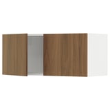 SEKTION Gabin pared 2 puertas c/ estantes, blanco/Tistorp Efecto nogal café, 91x37x38 cm