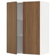 SEKTION Gabin pared 2 puertas c/ estantes, blanco/Tistorp Efecto nogal café, 76x37x102 cm
