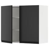 SEKTION Gabin pared 2 puertas c/ estantes, blanco/Upplöv Carbón mate, 91x37x76 cm