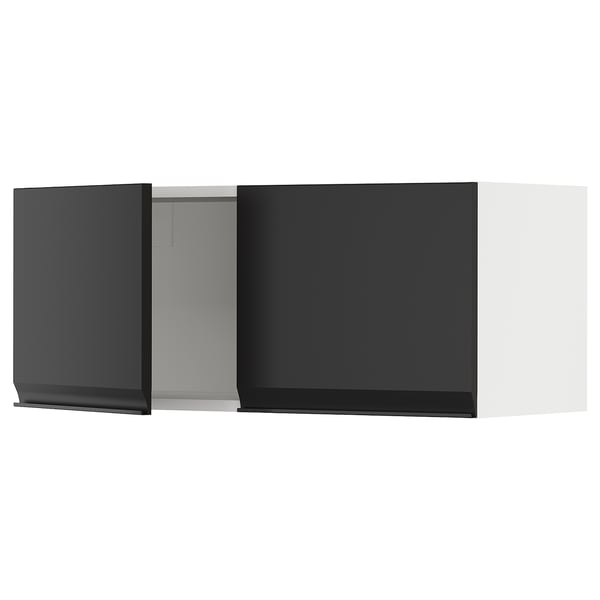 SEKTION Gabin pared 2 puertas c/ estantes, blanco/Upplöv Carbón mate, 91x37x38 cm