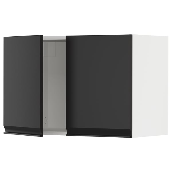 SEKTION Gabin pared 2 puertas c/ estantes, blanco/Upplöv Carbón mate, 76x37x51 cm