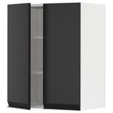 SEKTION Gabin pared 2 puertas c/ estantes, blanco/Upplöv Carbón mate, 61x37x76 cm