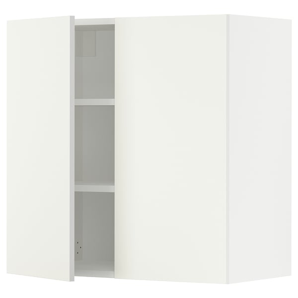 SEKTION Gabin pared 2 puertas c/ estantes, blanco/Vallstena blanco, 76x37x76 cm