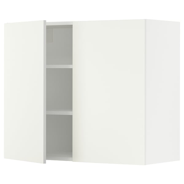 SEKTION Gabin pared 2 puertas c/ estantes, blanco/Vallstena blanco, 91x37x76 cm