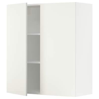 SEKTION Gabin pared 2 puertas c/ estantes, blanco/Vallstena blanco, 91x37x102 cm