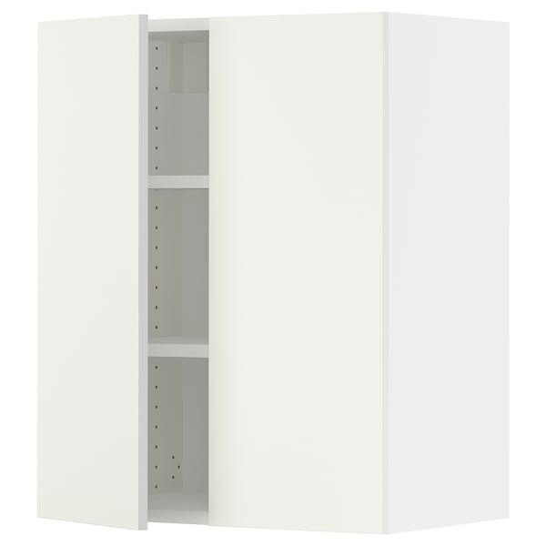 SEKTION Gabin pared 2 puertas c/ estantes, blanco/Vallstena blanco, 61x37x76 cm