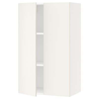 SEKTION Gabin pared 2 puertas c/ estantes, blanco/Veddinge blanco, 61x37x102 cm