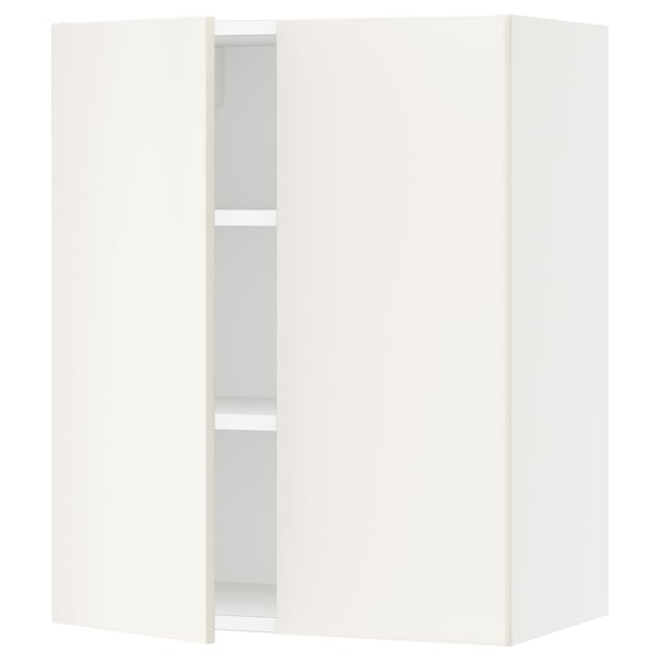 SEKTION Gabin pared 2 puertas c/ estantes, blanco/Veddinge blanco, 61x37x76 cm