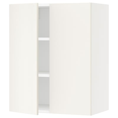 SEKTION Gabin pared 2 puertas c/ estantes, blanco/Veddinge blanco, 61x37x76 cm