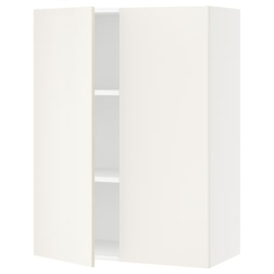 SEKTION Gabin pared 2 puertas c/ estantes, blanco/Veddinge blanco, 76x37x102 cm