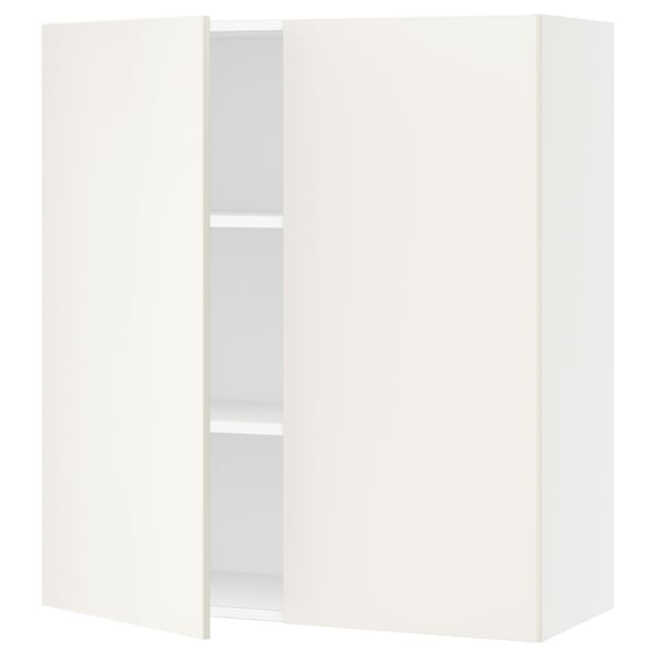SEKTION Gabin pared 2 puertas c/ estantes, blanco/Veddinge blanco, 91x37x102 cm