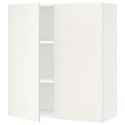 SEKTION Gabin pared 2 puertas c/ estantes, blanco/Veddinge blanco, 91x37x102 cm