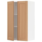 SEKTION Gabin pared 2 puertas c/ estantes, blanco/Vedhamn roble, 61x37x102 cm