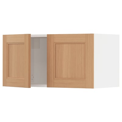 SEKTION Gabin pared 2 puertas c/ estantes, blanco/Vedhamn roble, 76x37x38 cm