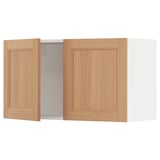 SEKTION Gabin pared 2 puertas c/ estantes, blanco/Vedhamn roble, 91x37x51 cm