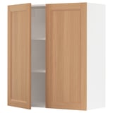 SEKTION Gabin pared 2 puertas c/ estantes, blanco/Vedhamn roble, 91x37x102 cm